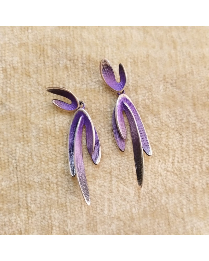 Pendiente alargado mediano presión 2 piezas colección MARGOT