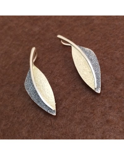 Pendiente grande con gancho colección Pluma