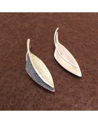 Pendiente grande con gancho colección Pluma