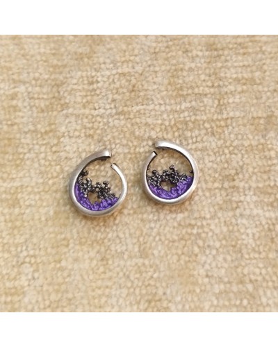 Pendiente pequeño violeta presión colección Ola