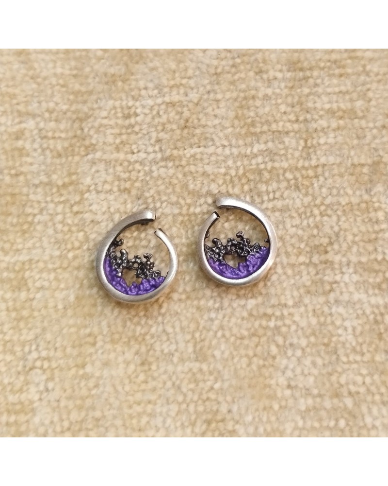 Pendiente pequeño violeta presión colección Ola