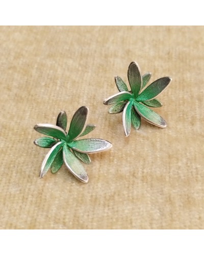 Pendiente flor grande presión colección Margot